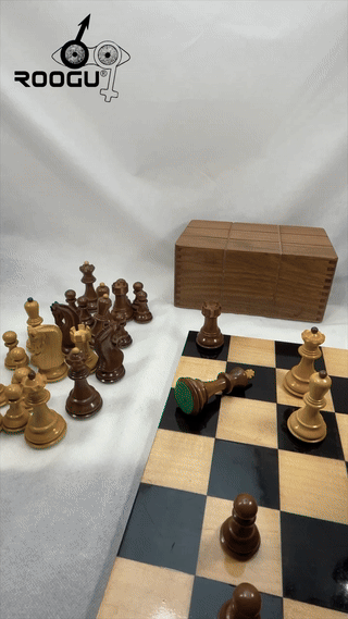 ROOGU Schach Akazien-Holz Aufbewahrungsbox Schatulle Etui Kassette Kästen Schmuck