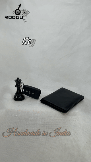 ROOGU Keychain Wood Real Chess Piece Bishop Handmade India