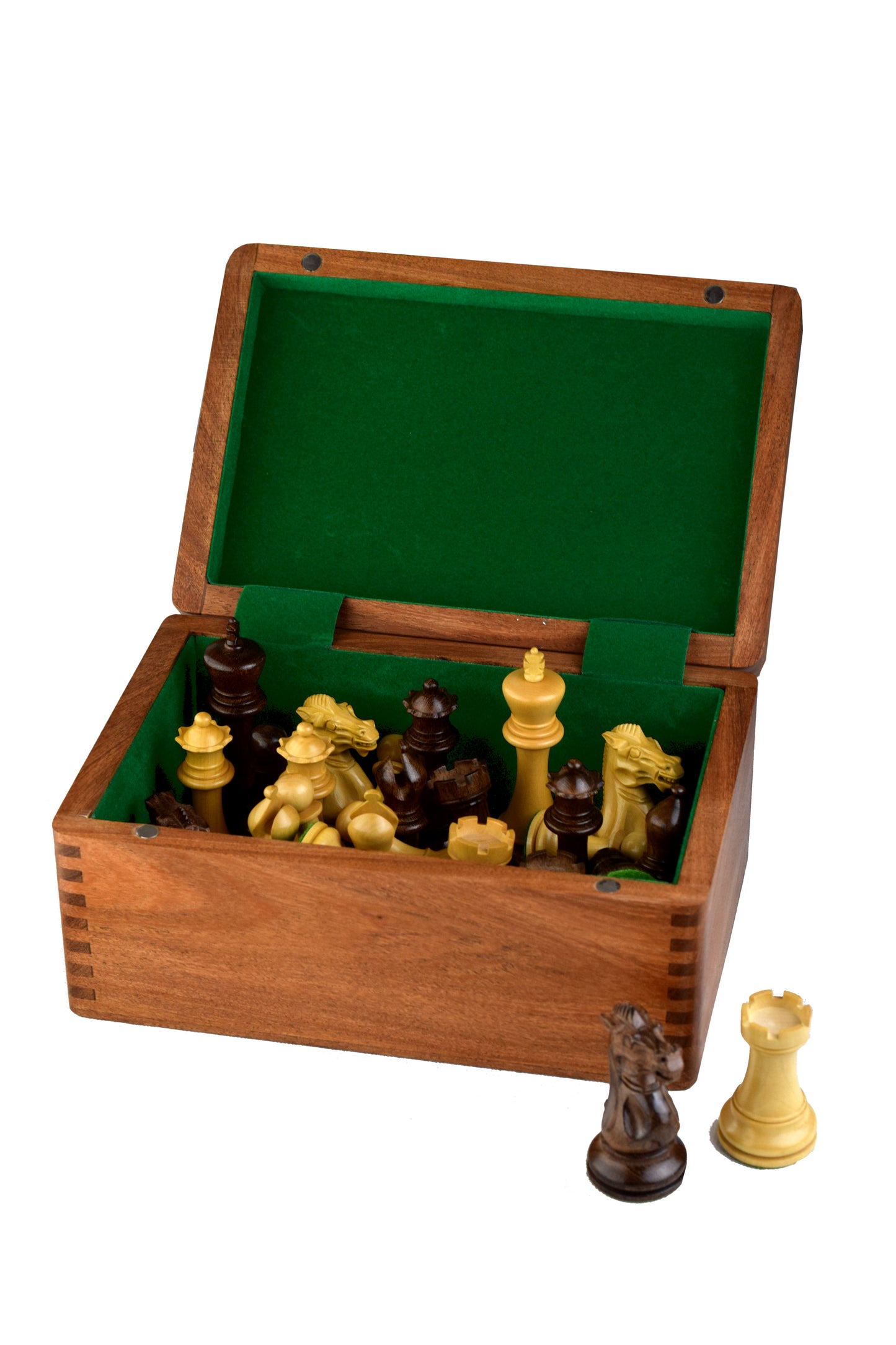 ROOGU Schach Akazien-Holz Aufbewahrungsbox Schatulle Etui Box Kassette Kästen Schmuck