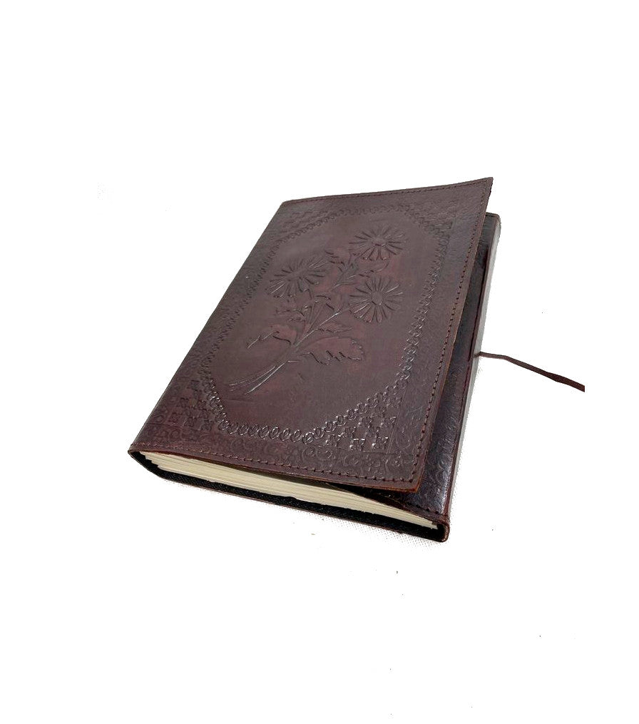 Herbário * XXL Couro Diário Nota Desenho Livro de Visitas Antigo Vintage Índia