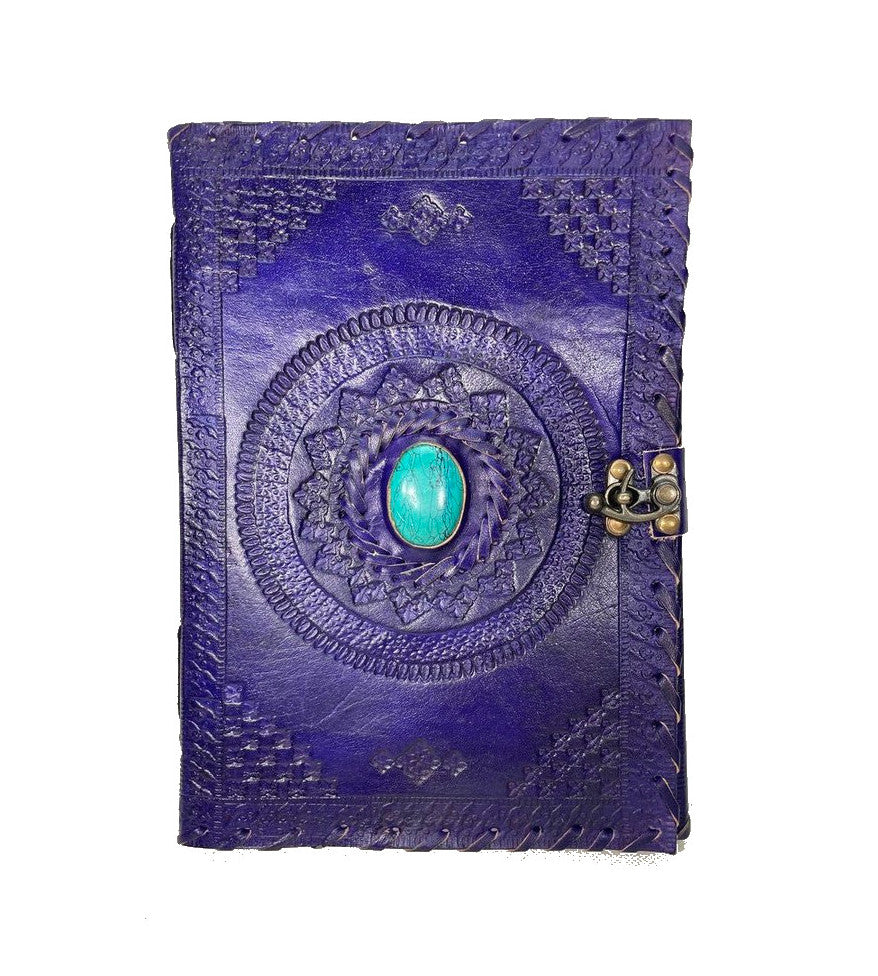 Blue Eye * Szkicownik Notatnik Skóra Naturalna Handmade Indie