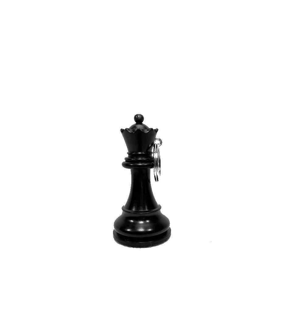 ROOGU Keychain Wood Real Chess Piece Bishop Handmade India