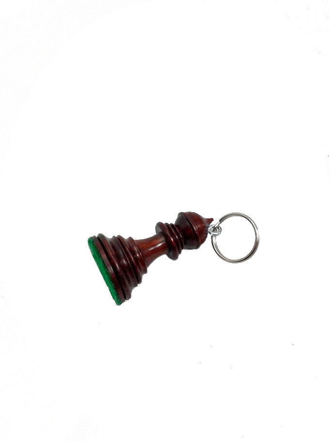 ROOGU Schlüsselanhänger PADAUK Holz echte Schachfigur Kangi Bauer Indien