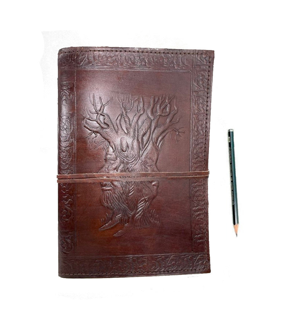 Herbier * XXL Cuir Jour- Note- Sketch- Livre d'or Antique Vintage Inde