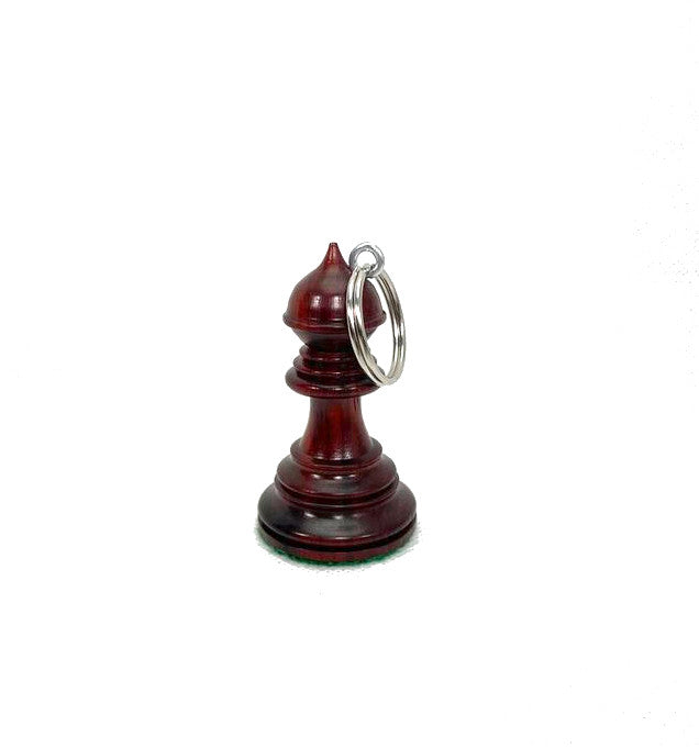 ROOGU Schlüsselanhänger PADAUK Holz echte Schachfigur Kangi Bauer Indien