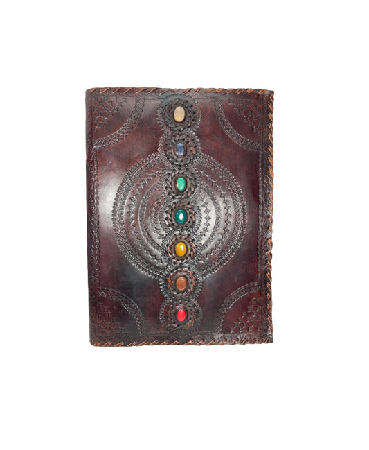 7 CHAKRAS Fotoalbum XXL Leder Indien Handmade Vintage Elefant Pferd