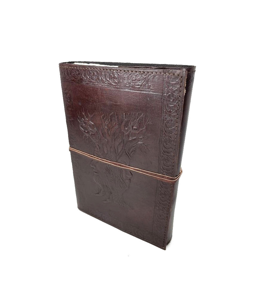 Herbier * XXL Cuir Jour- Note- Sketch- Livre d'or Antique Vintage Inde