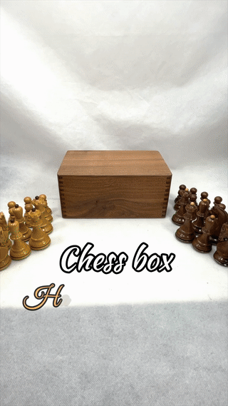 ROOGU Schach Akazien-Holz Aufbewahrungsbox Schatulle Etui Box Kassette Kästen Schmuck