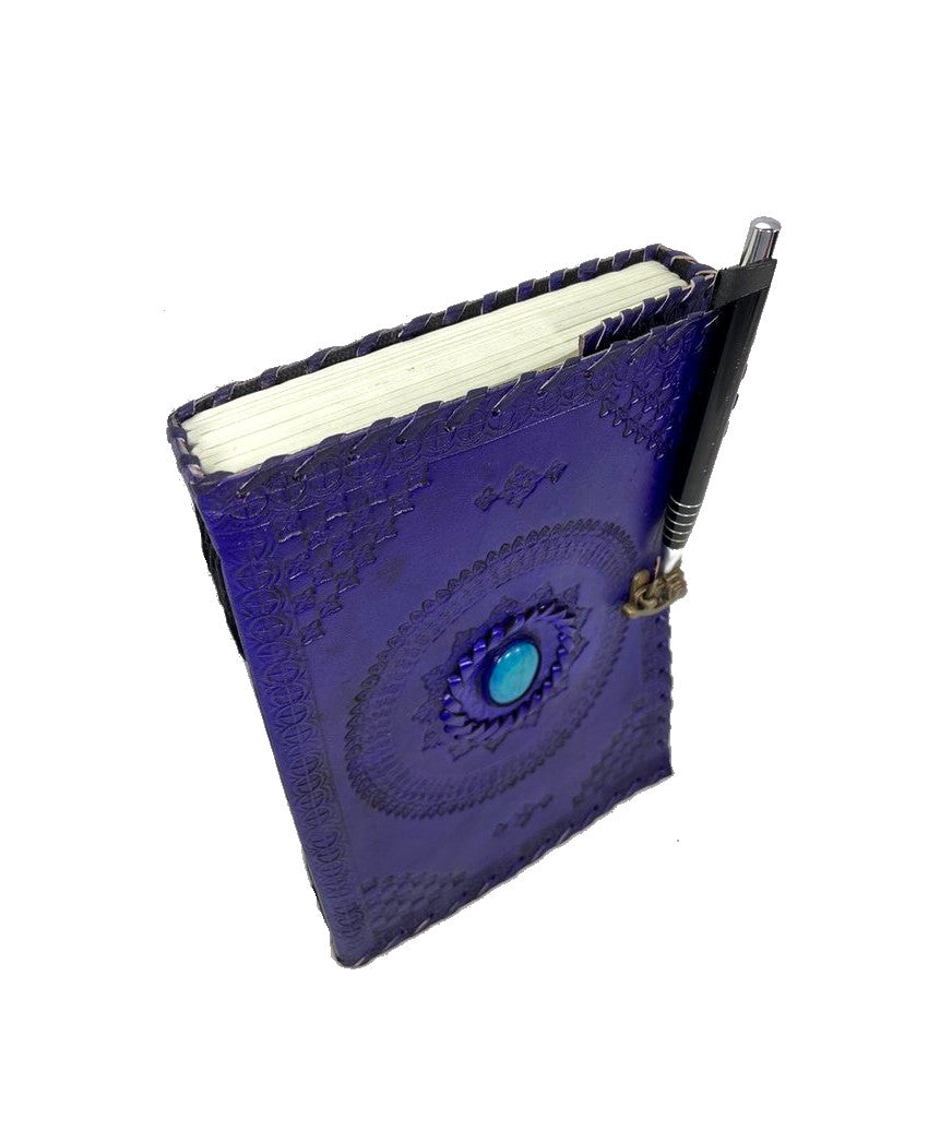 Blue Eye * Szkicownik Notatnik Skóra Naturalna Handmade Indie