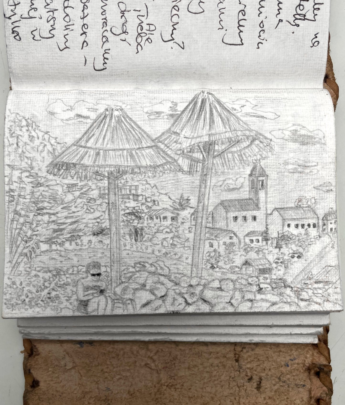 Libro di schizzi in pelle vintage fatto a mano di piccole dimensioni classico indiano.