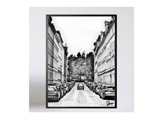The Trabi Triumph * Holz-Foto-Bild  40x60cm Kunst Fotografie Wandkunst Wandbild Trabant