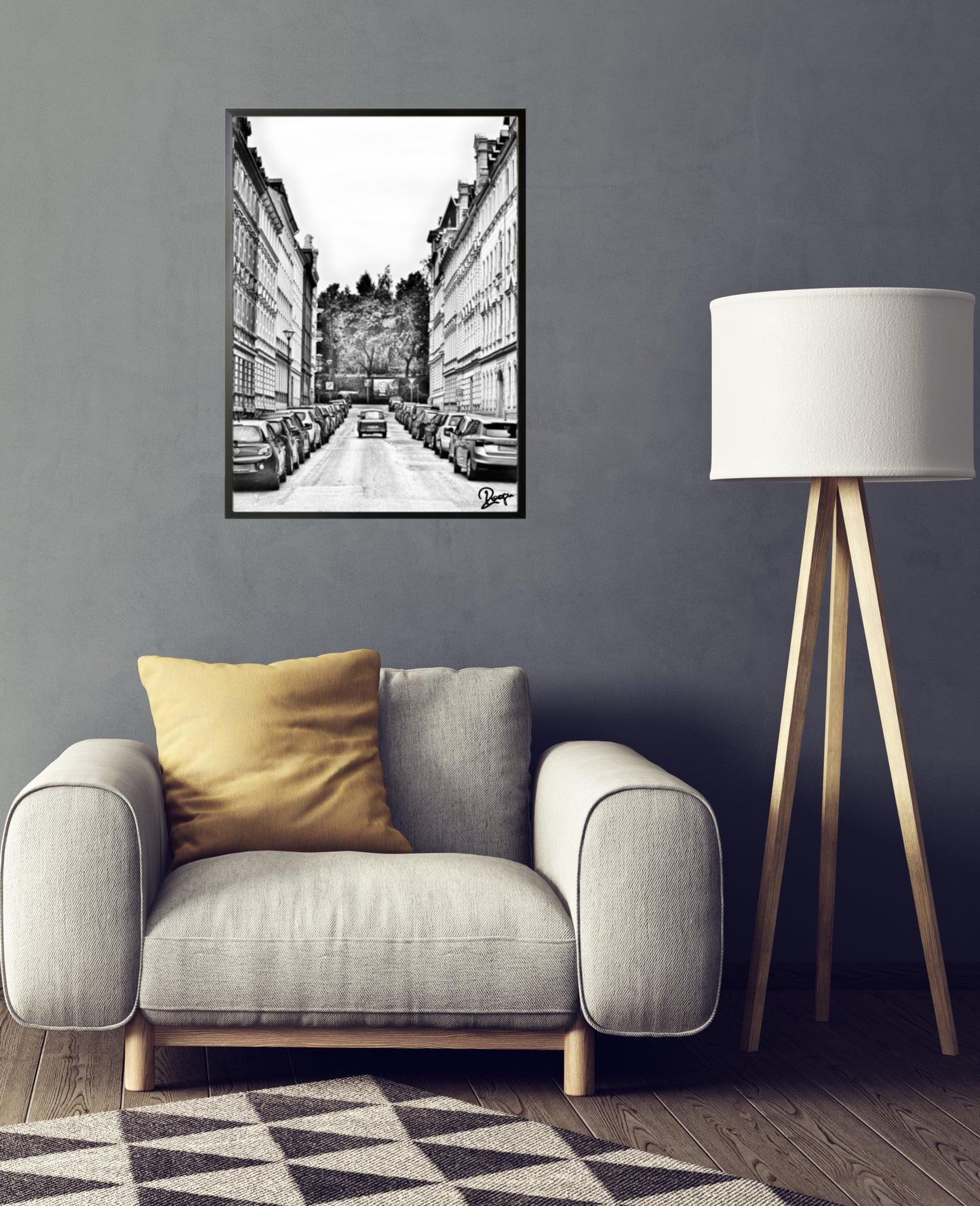 The Trabi Triumph * Holz-Foto-Bild 40x60cm Kunst Fotografie Wandkunst Wandbild Trabant