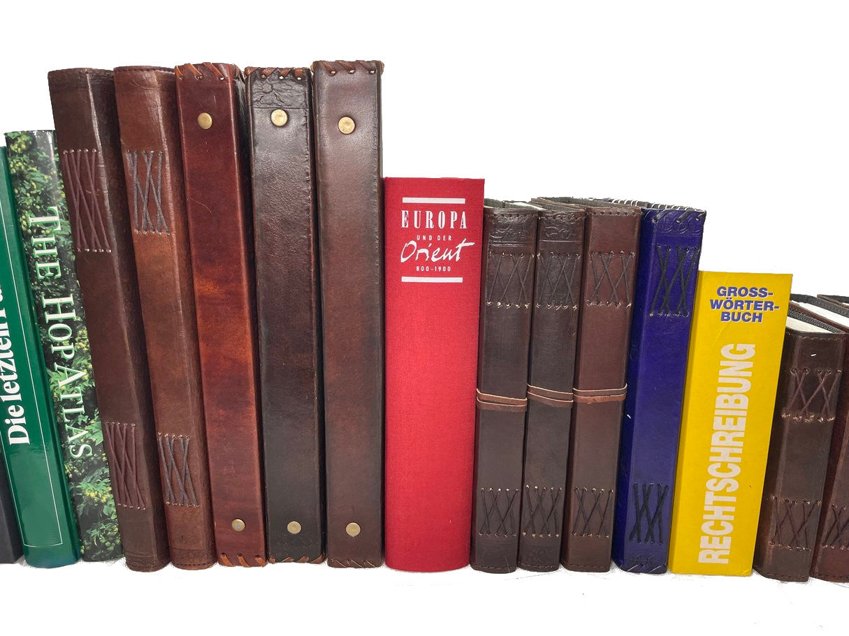 Herbário * XXL Couro Diário Nota Desenho Livro de Visitas Antigo Vintage Índia