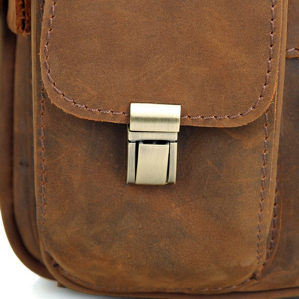 Multifunktional Leder- Hand- Gürtel- Schultertasche für Herren Handmade