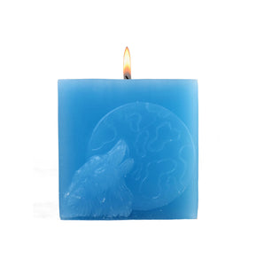 3x ROOGU Wolf Mond Duftkerze Meeresbrise Blau Himmel Badezimmer Cube Candle