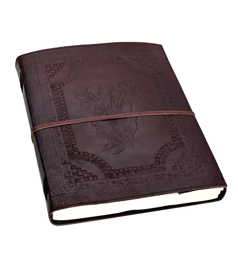 Albero genealogico Famiglia XXL Pelle Giorni- Nota- Schizzi- Libro degli ospiti Vintage India