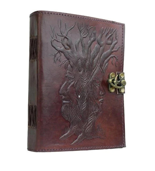 Drzewo genealogiczne życia * Skórzany Pamiętnik Notatnik Szkicownik Vintage Handmade Indie