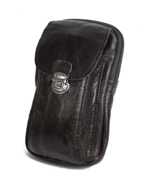 SheriFF Easy-Click Etui Biodrówka Torebka na pasek Skóra naturalna Vintage