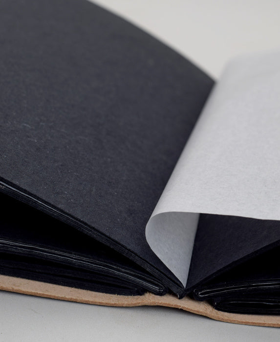 Sweet Memories Foto Album Apparat schwarze Seiten Handmade Leder Indien