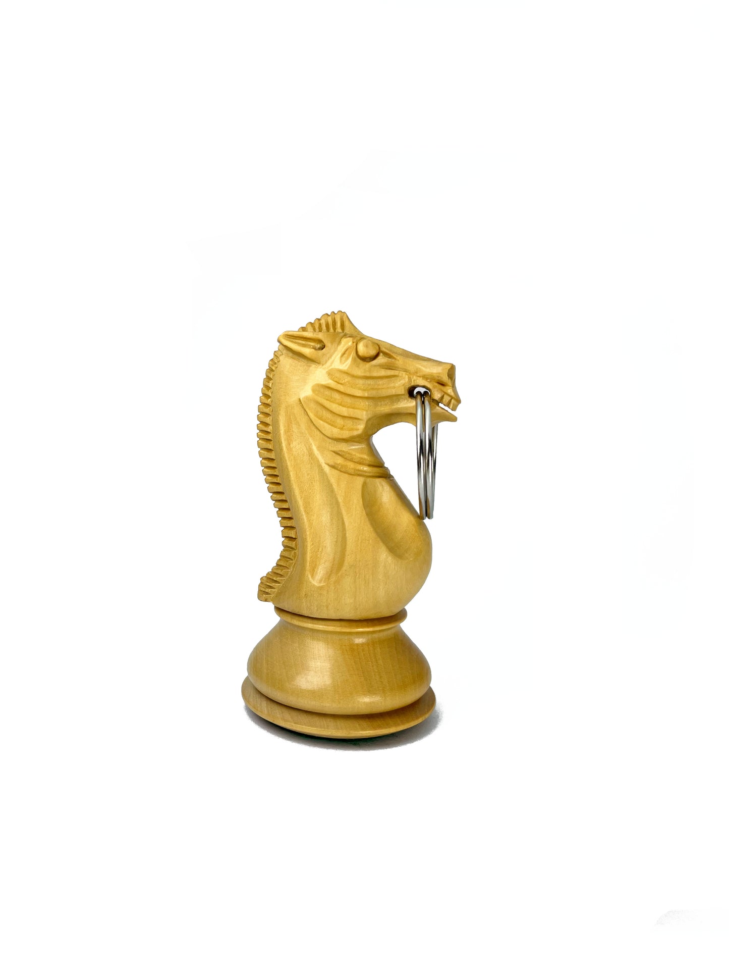 Portachiavi in legno ROOGU con figura reale di scacchi Cavallo Indiano