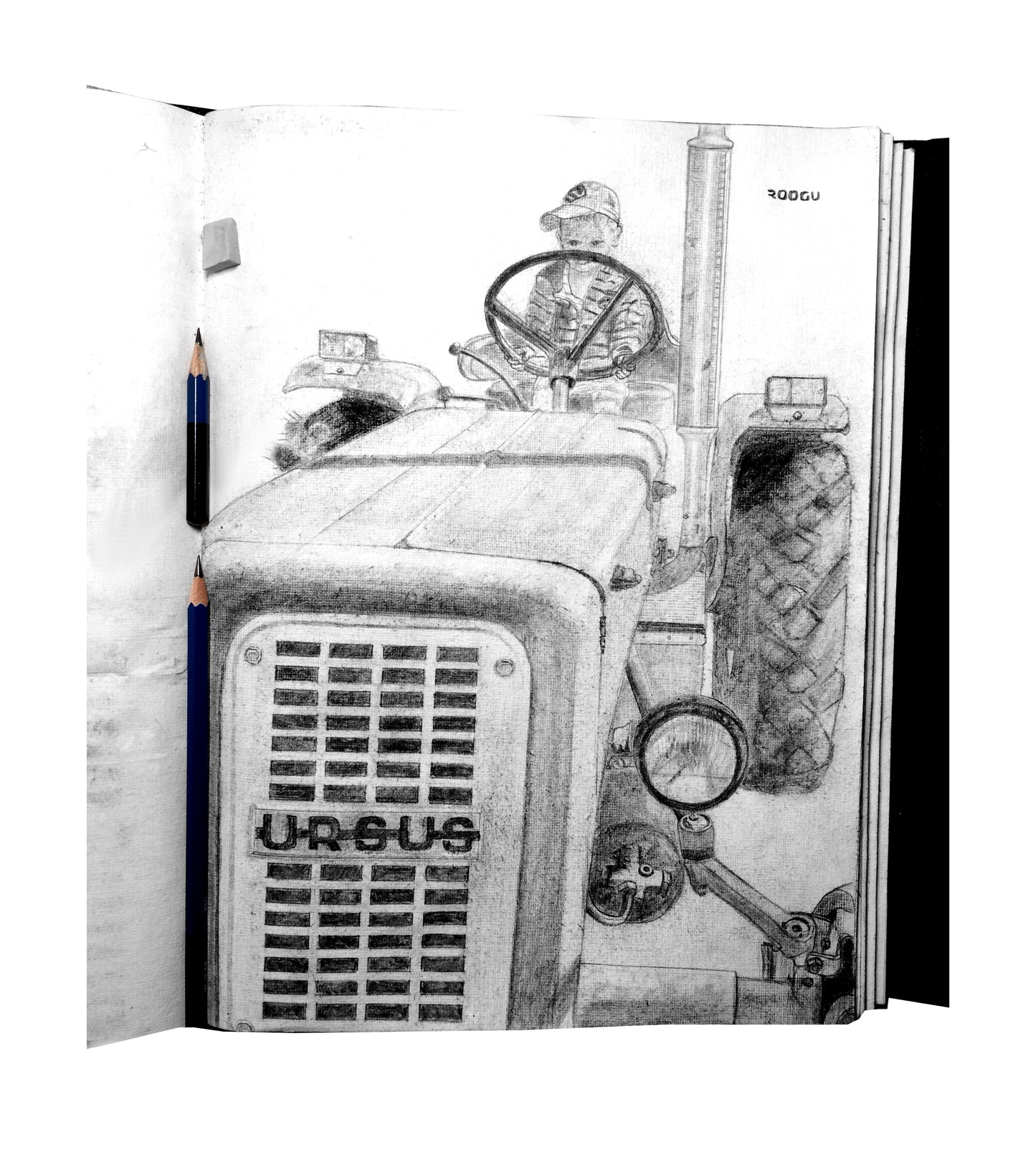 Indien Klassik - Notiz- Gäste- Skizzenbuch Leder XXL (mehr als A4) Hardcover Handarbeit Indien Glatt Ohne Design