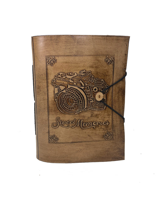 Sweet Memories Foto Album Apparat schwarze Seiten Handmade Leder Indien