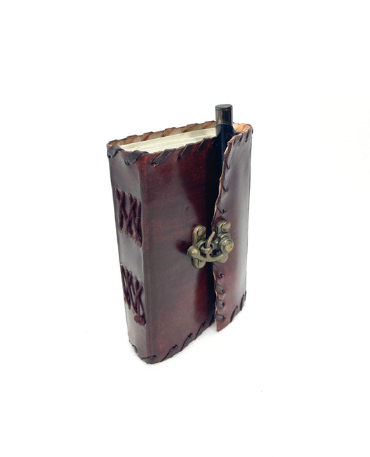 Indian Classic To-Go * Mały Skórzany Pamiętnik Notatnik Szkicownik Vintage Handmade Indie