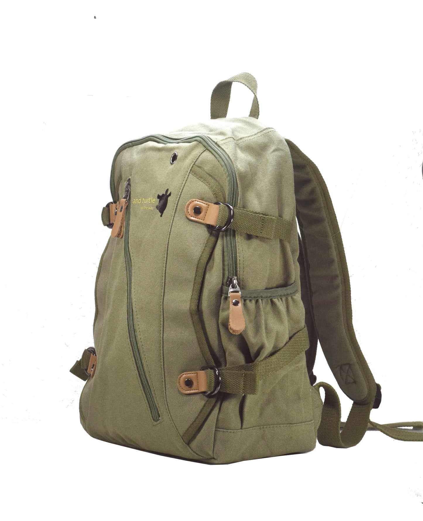 Land Turtle * Rucksack Damen 25l Stadt Schule Uni Arbeit Laptopfach Armee Grün