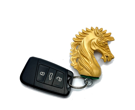 ROOGU Car Keychain Boxwood Real XL Chess Piece Knight Horse India