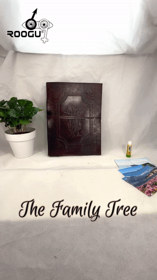 The Family Tree Family Photo Album XXL Vintage Retro Leather Black Handmade India