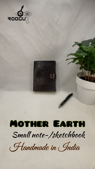 Mãe Terra * Livro de Notas Vintage Feito à Mão Índia