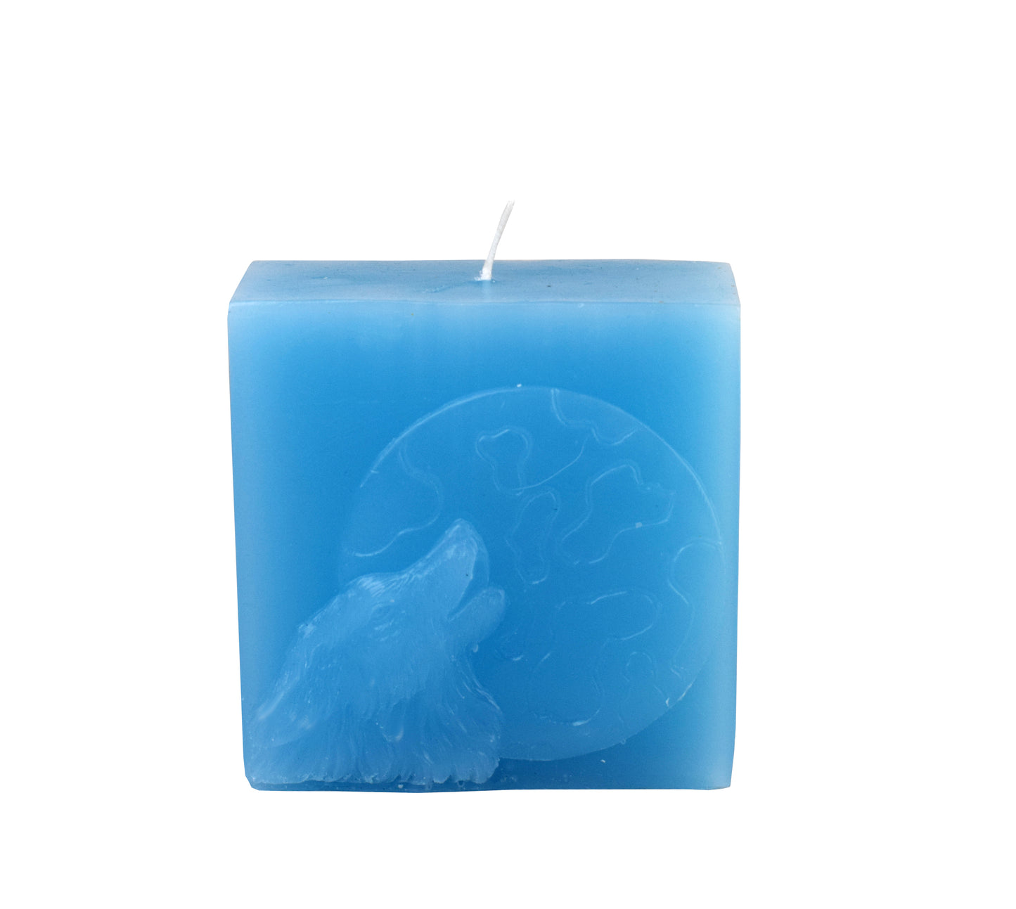 ROOGU Wolf Mond Duftkerze Meeresbrise Blau Himmel Badezimmer Cube Candle