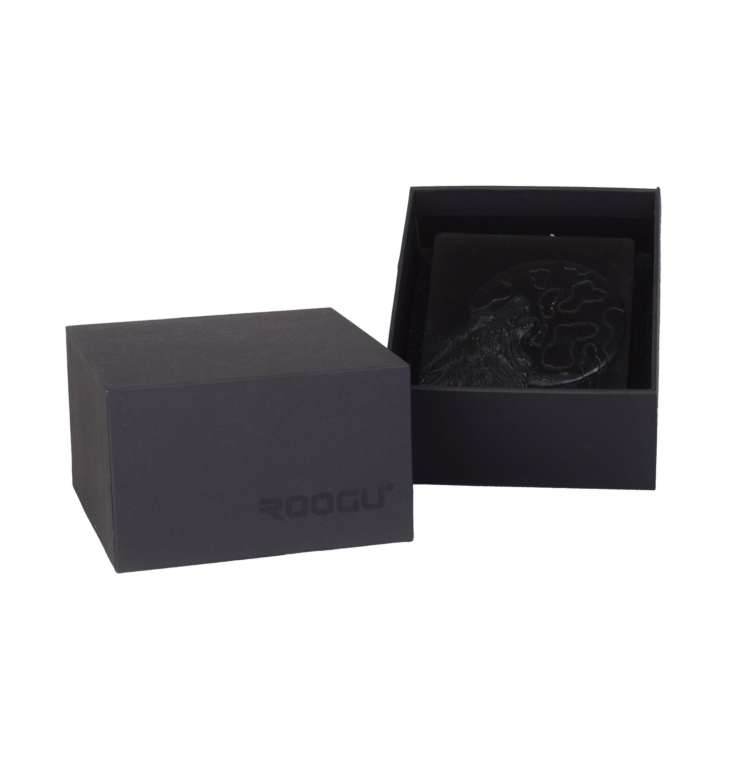 3x ROOGU Wolf Luna Candela Profumo Vaniglia Verde Scuro Cubo Candela