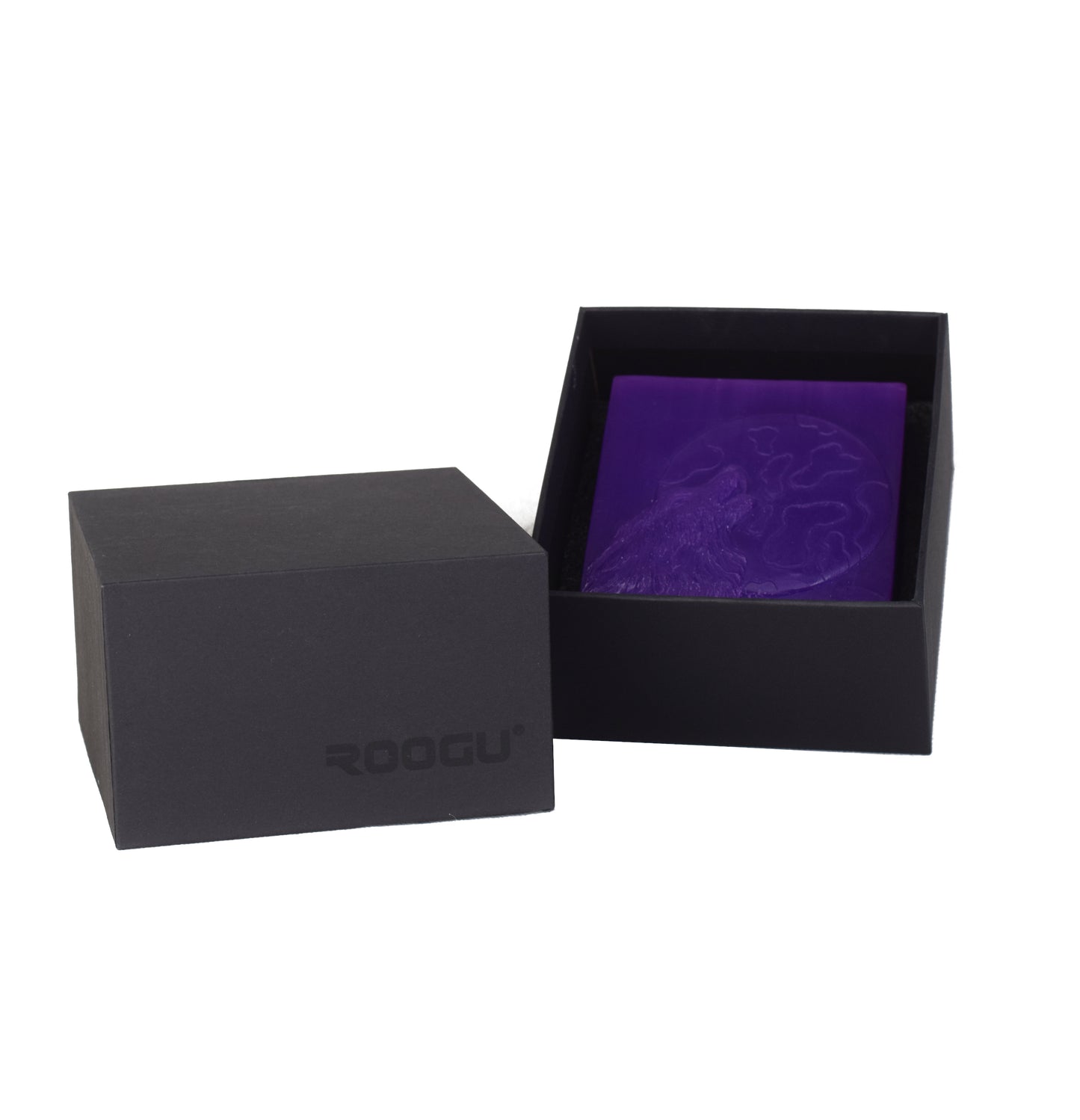 ROOGU Wolf Mond Duftkerze Lavendel Deep Purple Violett Lila Cube Candle