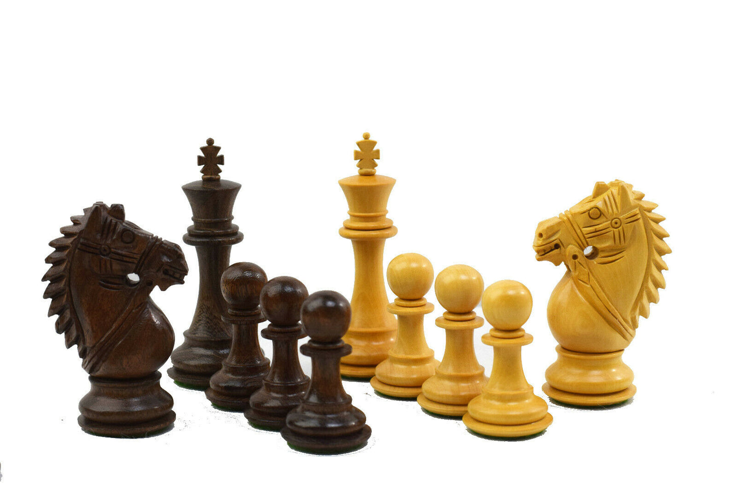 Ritterkraft 4'' KH Schachfiguren Set Akazien Holz 4x Dame Handmade Indien