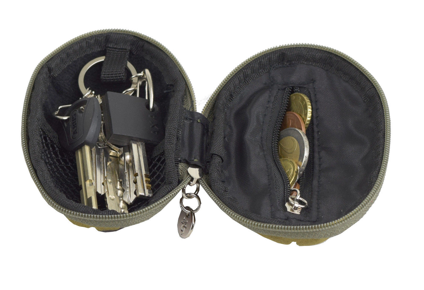 ROOGU Grenade Key & Coin Case Money Purse Hang Belt Military Camo Army Karabiner