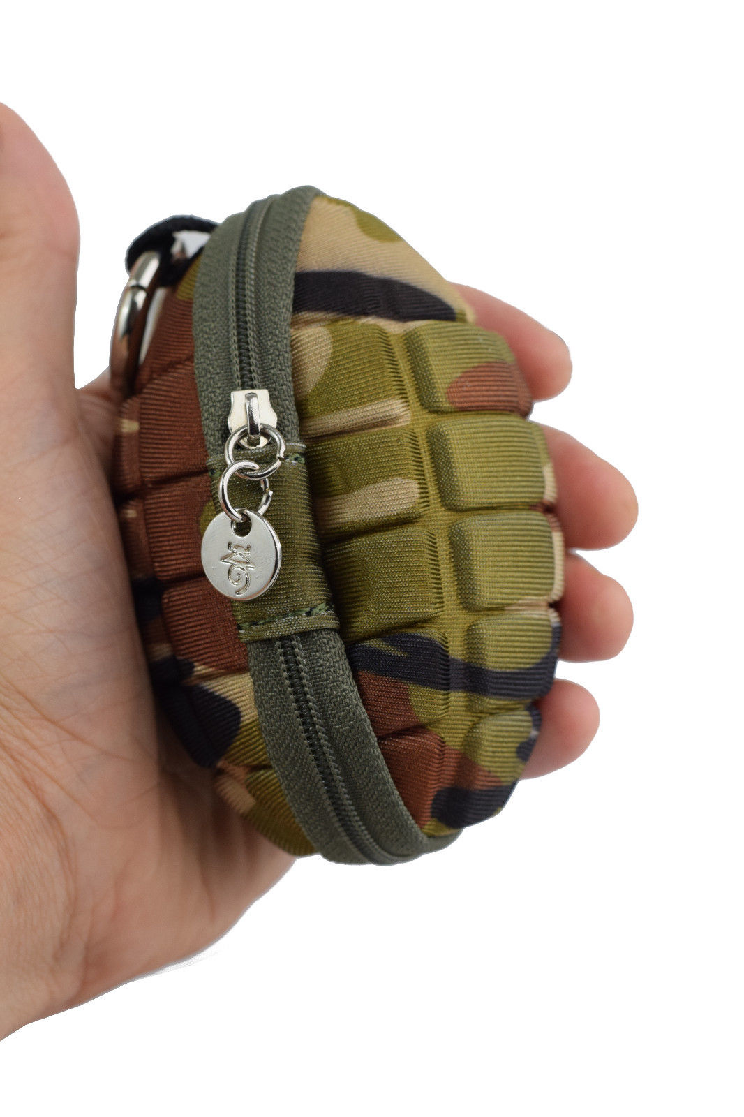 ROOGU Grenade Key & Coin Case Money Purse Hang Belt Military Camo Army Karabiner