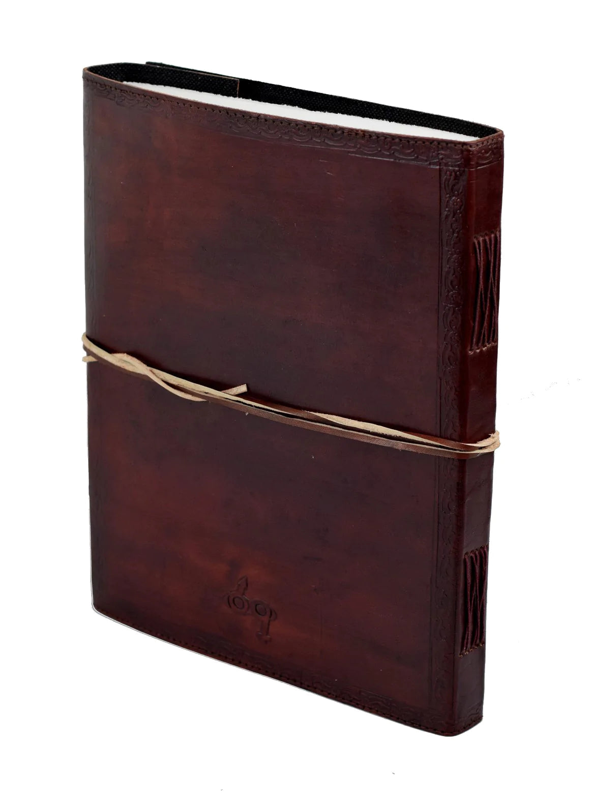 Pentagram Star * XXL Leather Sketch- Guest- Notebook Cotton Paper Retro Vintage India