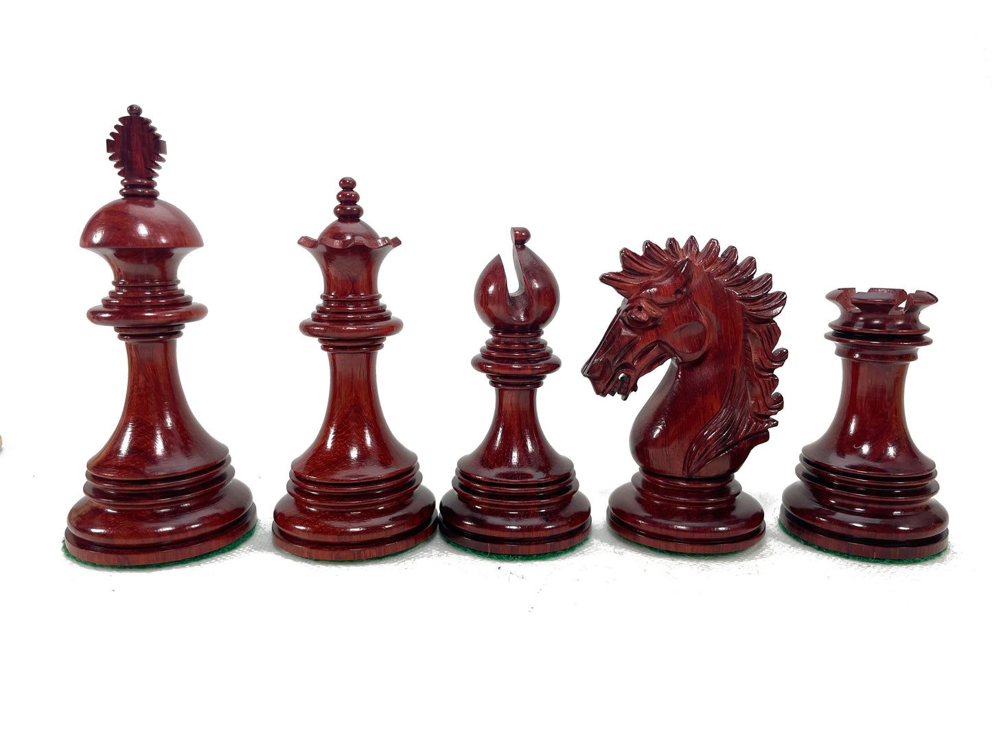 Royal Valencia 4.5'' Conjunto de peças de xadrez XL em madeira Padauk Buxo Índia