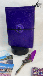 Blue Eye Foto Album Apparat schwarze Seiten Handmade Leder Indien