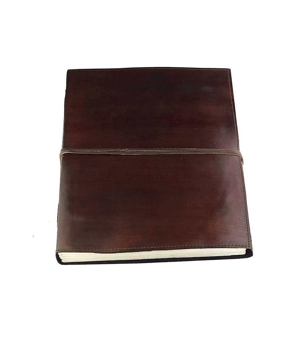 Indian Classic XXL Vintage Leather Journal Guest- Note- Sketchbook Handmade Cotton Paper Plain No Design