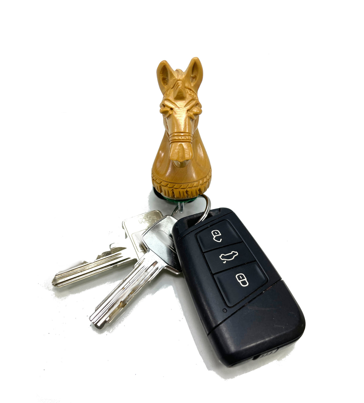 ROOGU Car Keychain Boxwood Real XL Chess Piece Knight Horse India