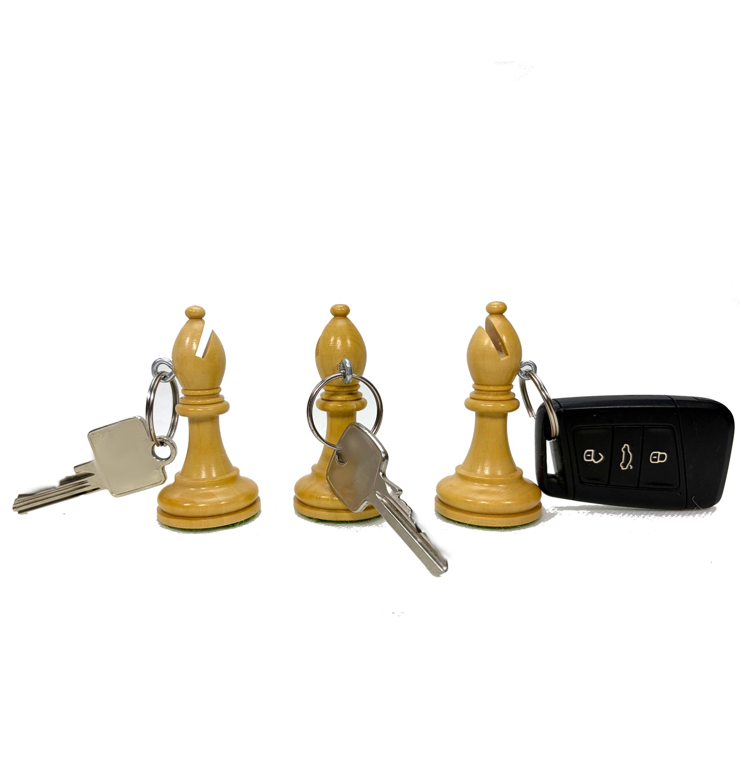 ROOGU 6x Keychain Wood Real Chess Piece India Handmade