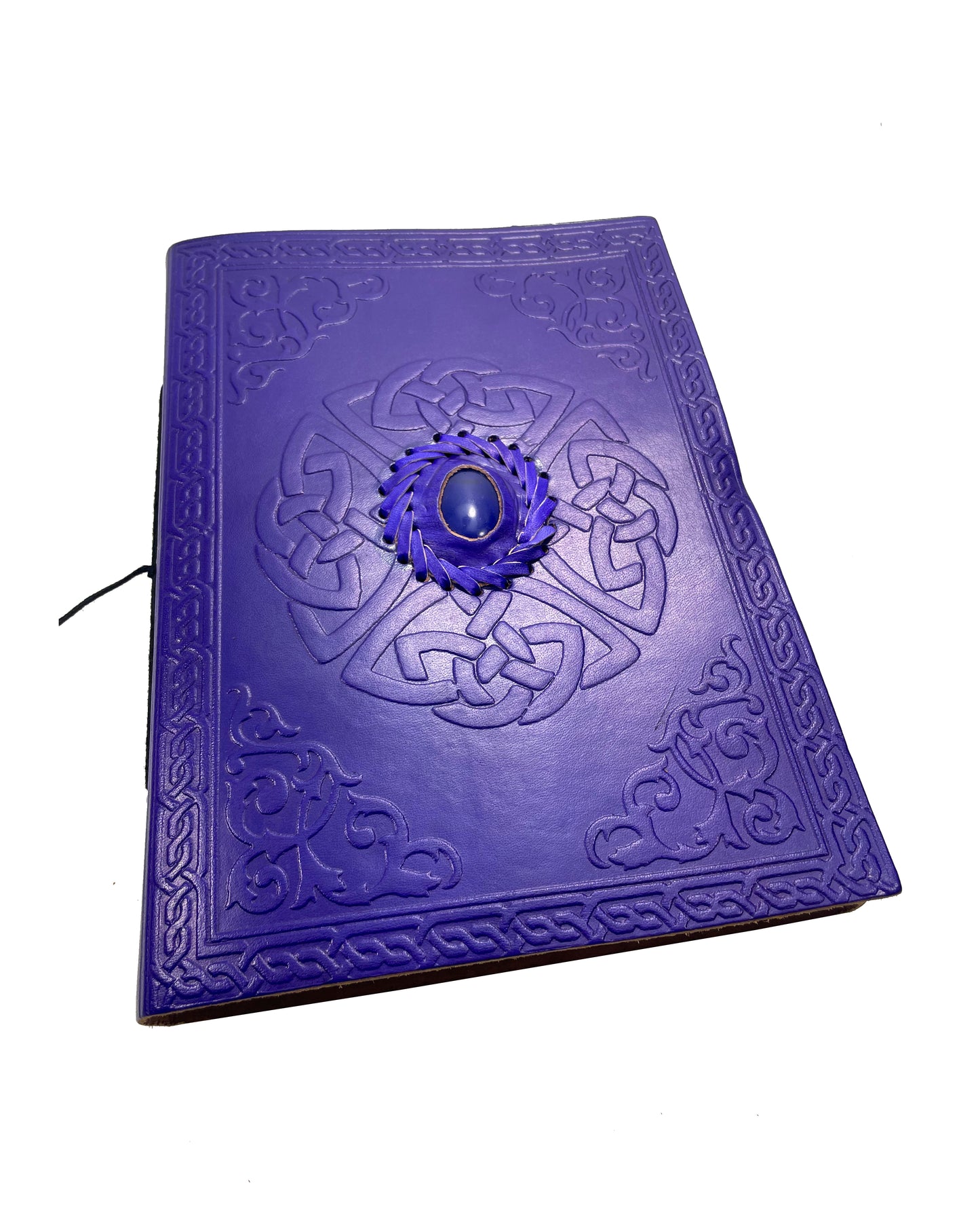 Blue Eye Foto Album Apparat schwarze Seiten Handmade Leder Indien
