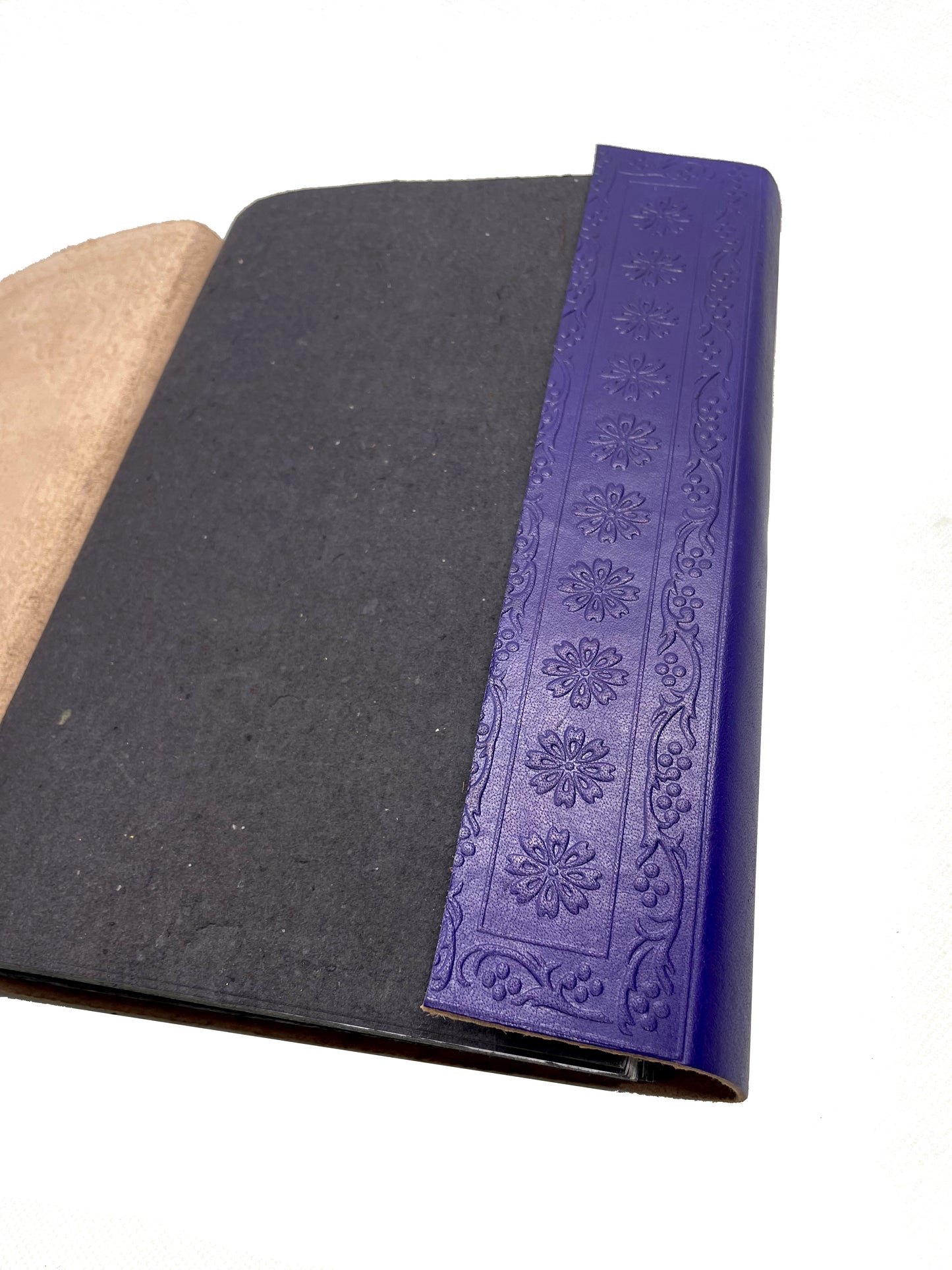 Blue Eye Foto Album Apparat schwarze Seiten Handmade Leder Indien