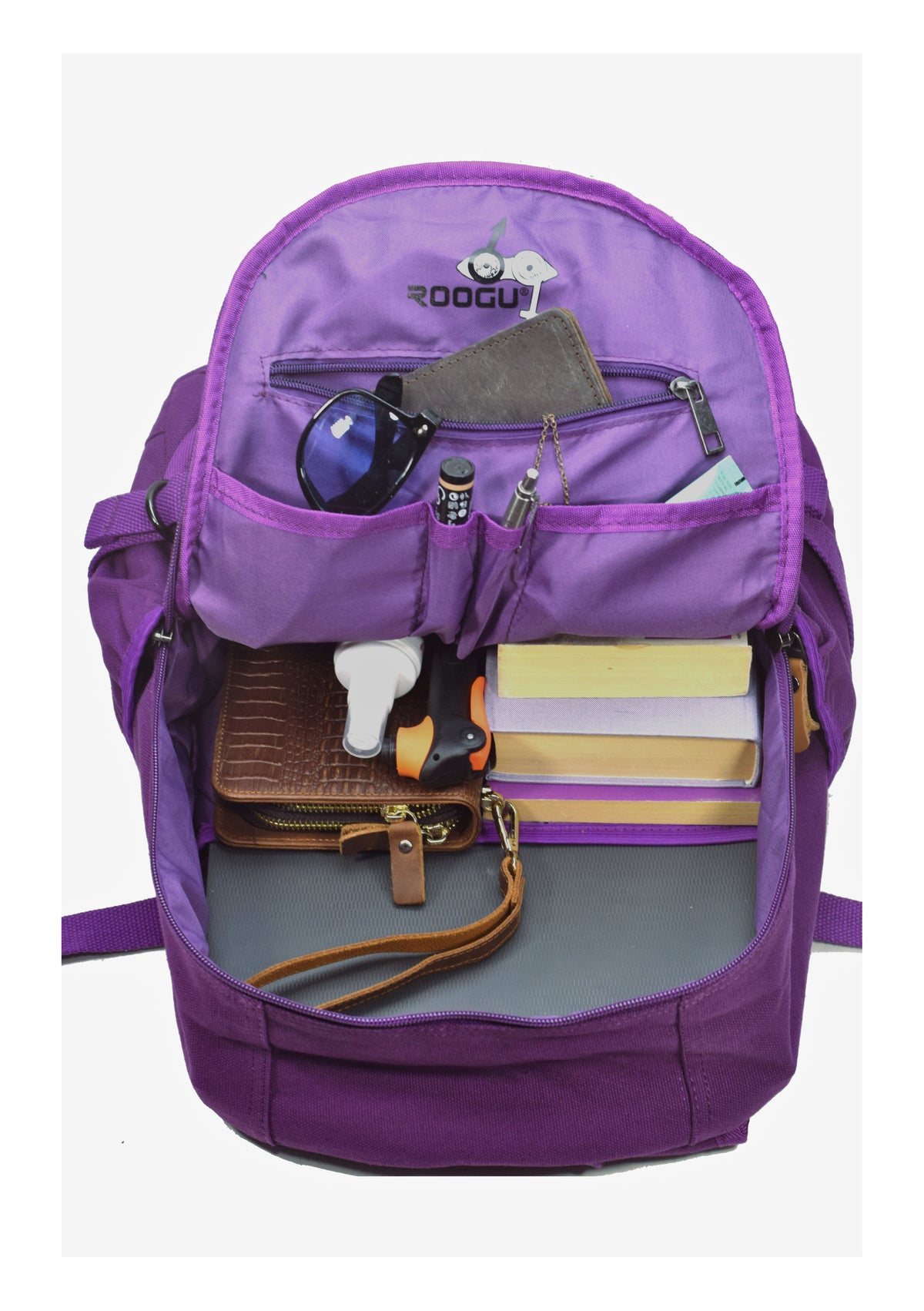 Land Turtle * Rucksack Damen 25l Stadt Schule Uni Arbeit Laptopfach Violett Lila