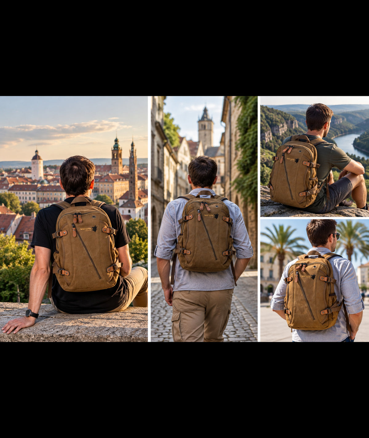 Tortuga terrestre * Mochila para Mujer Hombre 25l Ciudad Escuela Universidad Trabajo Compartimento para computadora portátil
