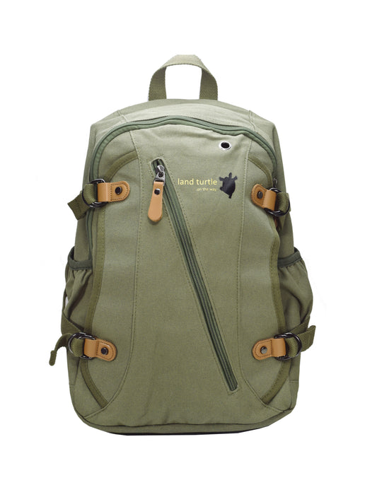 Land Turtle * Rucksack Damen 25l Stadt Schule Uni Arbeit Laptopfach Armee Grün