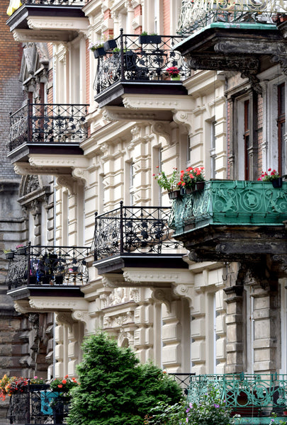 Carregue a imagem para o visualizador da galeria, Kunst Fotografie Leinwandbild 40x60cm Verziert Balkon Architektur Deko Denkmal 
