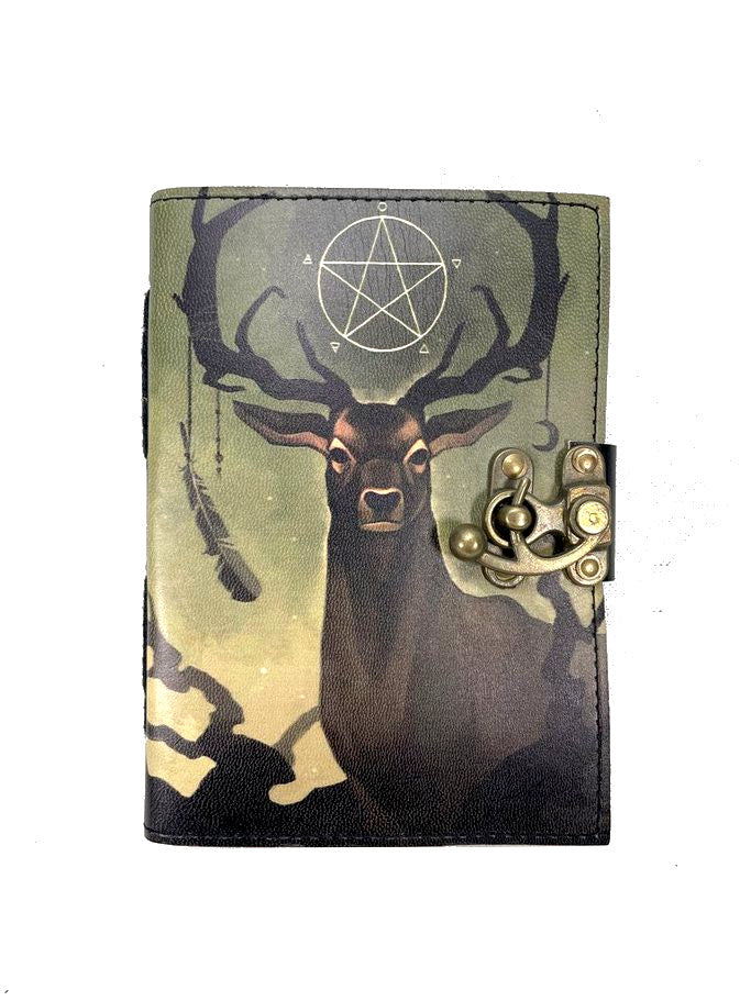 Deer Forest [M] Real Leather Notebook Sketchbook Diary Handmade India